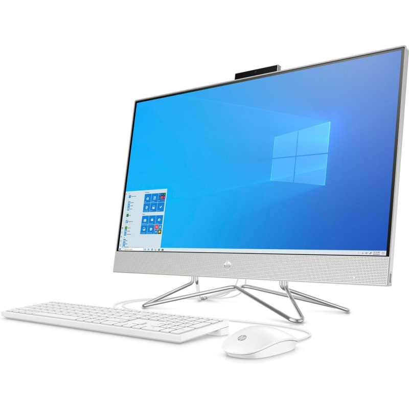 Моноблок HP 27-dp0025ur NT 27" FHD(1920x1080) Pentium Gold G6400T, 4GB DDR4 2666 (1x4GB), SSD 128Gb, Intel Internal Graphics, noDVD, kbd&mouse wired, HD Webcam, Natural Silver, Win10, 1Y Wty 14Q58EA 14Q58EA