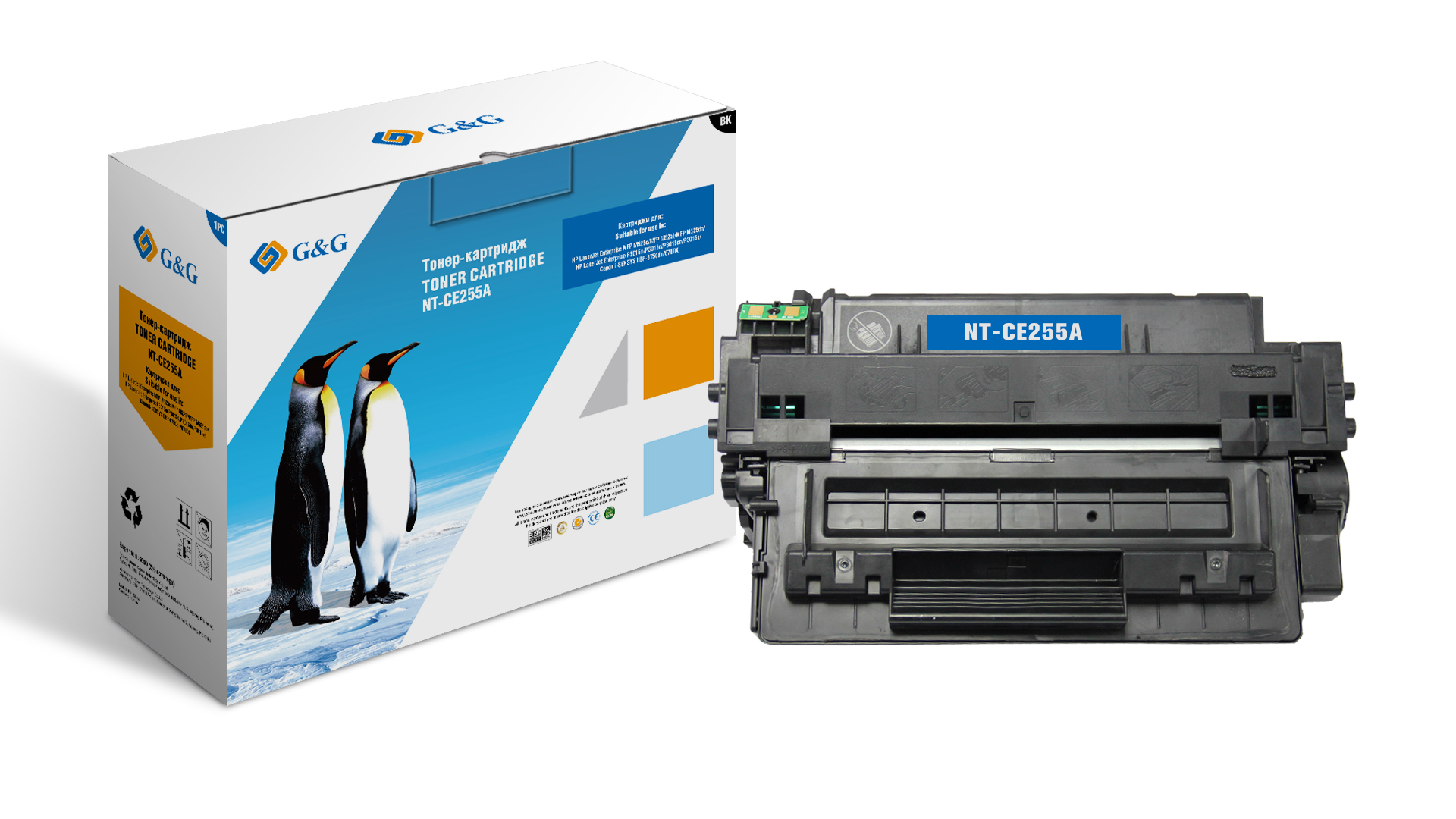 Тонер-картридж G&G для HP LaserJet P3011/P3015/P3016 (6000стр) NT-CE255A NT-CE255A