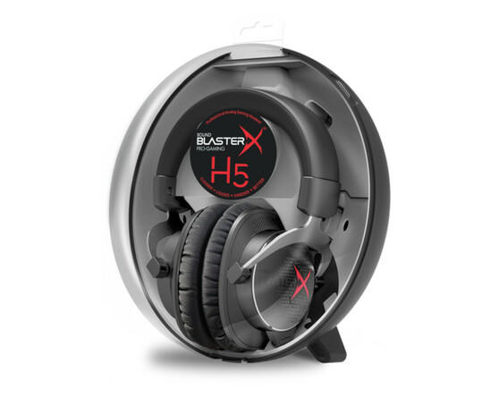 Наушники Creative с микрофоном Sound BlasterX H5 черный/серебристый 1.2м мониторные оголовье 70GH031000003 70GH031000003