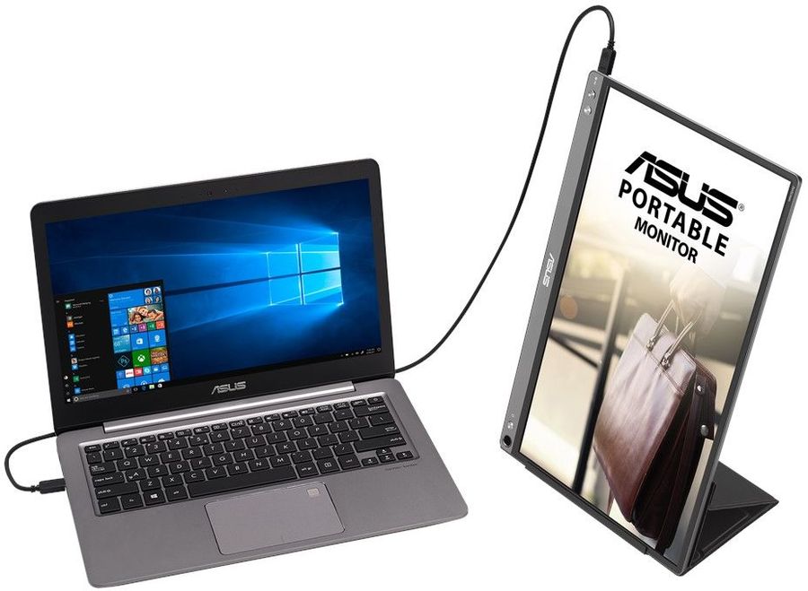 Монитор ASUS 15.6" MB16ACE Dark Grey IPS, LED, Wide, 1920x1080, 5ms, 178°/178°, 250 cd/m, 800:1, +USB, 90LM0381-B04170 90LM0381-B04170 #1