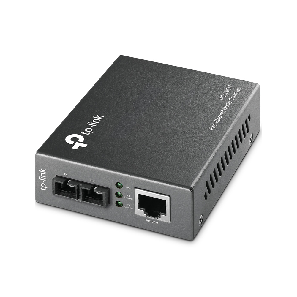 Медиаконвертер TP-Link 10/100 Мбит/с RJ45 - 100 Мбит/с разъём SC (многомод), полнодуплексный, до 2км MC100CM MC100CM