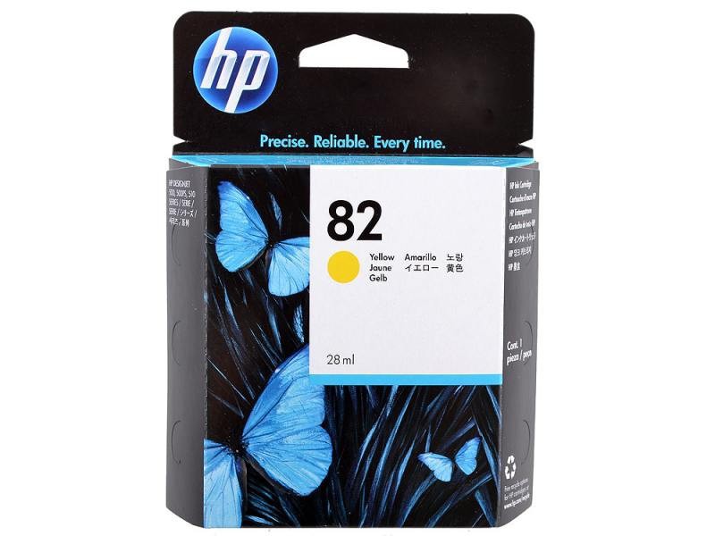 Картридж HP №82 для Designjet 500/510, 28мл, желтый (CH568A) CH568A #5