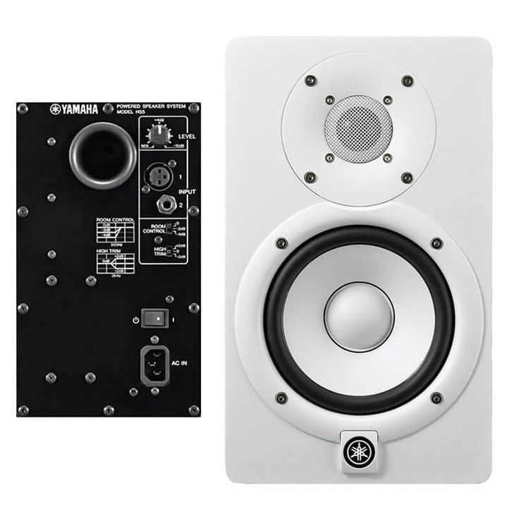 Акустическая система Yamaha HS5 W //E студийного мониторинга ближней зоны активная 2-полосная, Частотный диапазон 54Гц - 24кГц, 70-ваттный усилитель мощности с раздельным усилением: 45 Ватт НЧ, 25 Ватт ВЧ, XLR + TRS, цвет белый ZH63320 ZH63320