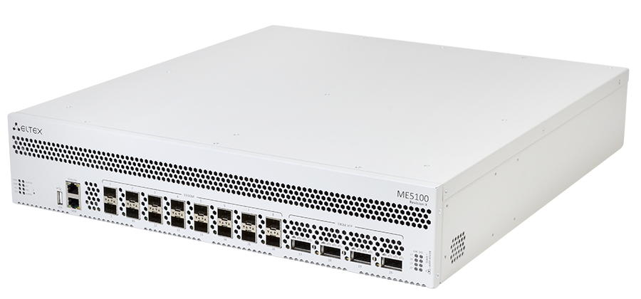 Маршрутизатор Eltex  16 x 10GE SFP+, 4 x 10GE XSP, 200 Gbps, 300Mpps, 2 слота для модулей питания ME5100 rev.X ME5100 rev.X #2