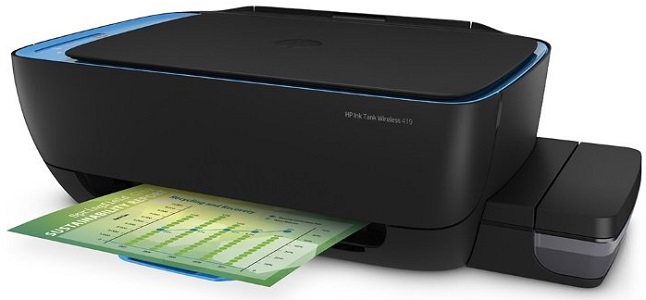 МФУ HP Ink Tank Wireless 419 AiO, 4-цветный струйный СНПЧ A4, 8 (5)ppm, 1200dpi, CISS, 1tray 60, USB2.0/Wi-Fi, 1y war, cartr. B 15K & 8K CMY in box, repl. X3B09A), Z6Z97A Z6Z97A