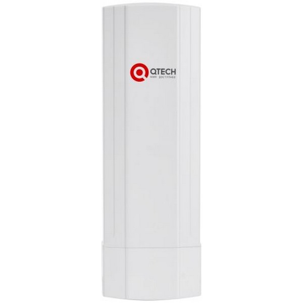 Абонентский терминал Qtech  2 x 10/100BaseT. 300 Мбит/с. SSID: 4. Встроенная  антенна 15 dBi. Диапазон частот: 5.180 – 5.825 ГГц. Стандарты: 802.11 a/n. Максимальная выходная мощность: 28 dBm. Питание: PoE 24В (поставляется отде QWO-350-CPE QWO-350-CPE