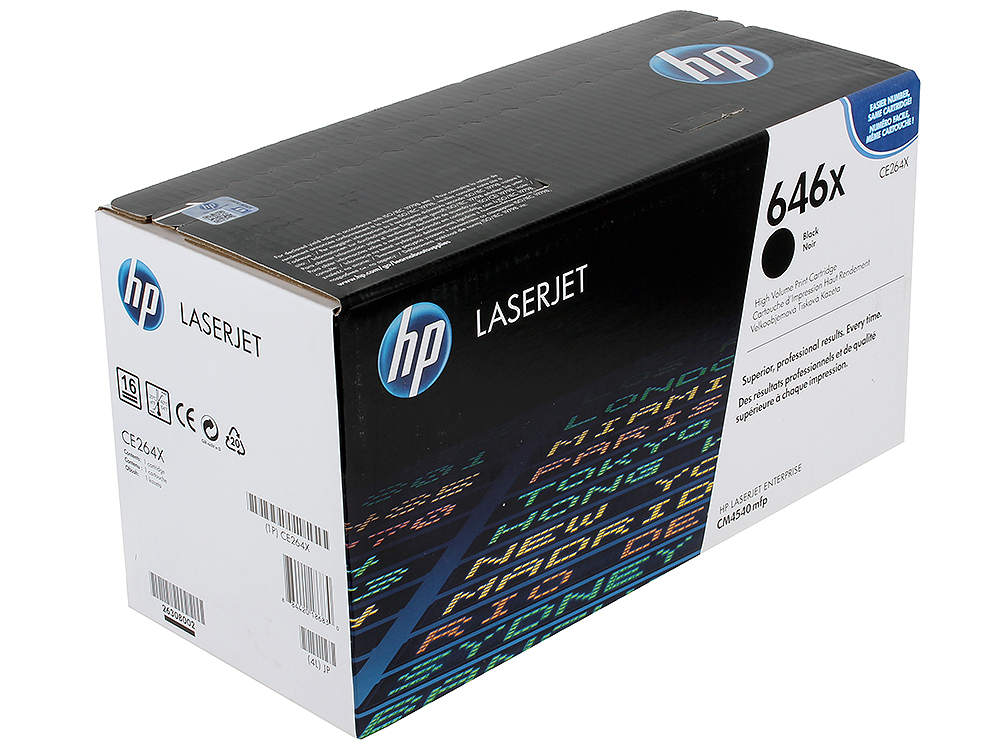 Тонер-картридж HP 646X Black для CM4540/f/fskm Contract CE264XC CE264XC