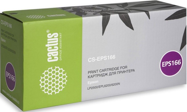Тонер-картридж Cactus CS-EPS167 черный для Epson EPL6200/6200N/LP2500 (3000стр.) CS-EPS167 CS-EPS167