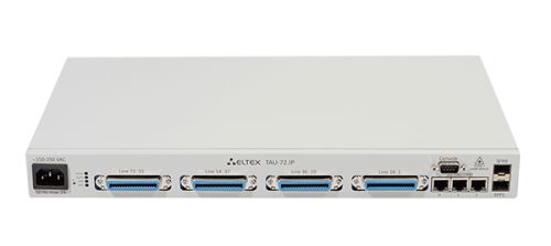 VoIP-шлюз Eltex  72хFXS, 3хRJ45-10/100/1000, 2 слота для SFP, SIP/H.323, 1U, AC 220V TAU-72.IP-AC-S TAU-72.IP-AC-S