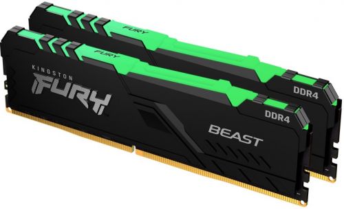 Модуль памяти Kingston FURY Beast RGB Black DDR4 16Gb (2x8Gb) 3200MHz PC-25600 3200MHz KF432C16BBAK2/16 KF432C16BBAK2/16