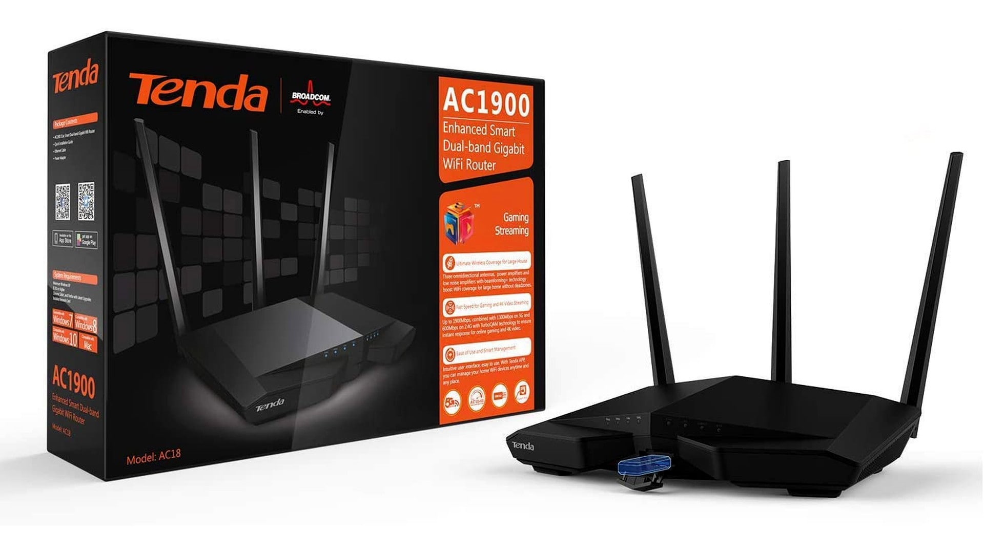 Маршрутизатор Tenda AC2100 Dual Band Gigabit WiFi AC19 AC19