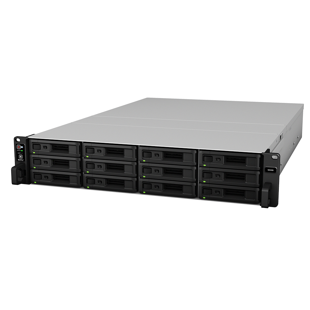 СХД Synology SA3400 Rack 2U 8C2,1GhzCPU/16Gb(128)/RAID0,1,10,5,6/upto12HP HDDs SATA,SAS(3,5' 2,5')upto 180 (7xRX2417sas or 7xRX1217sas) SA3400 SA3400