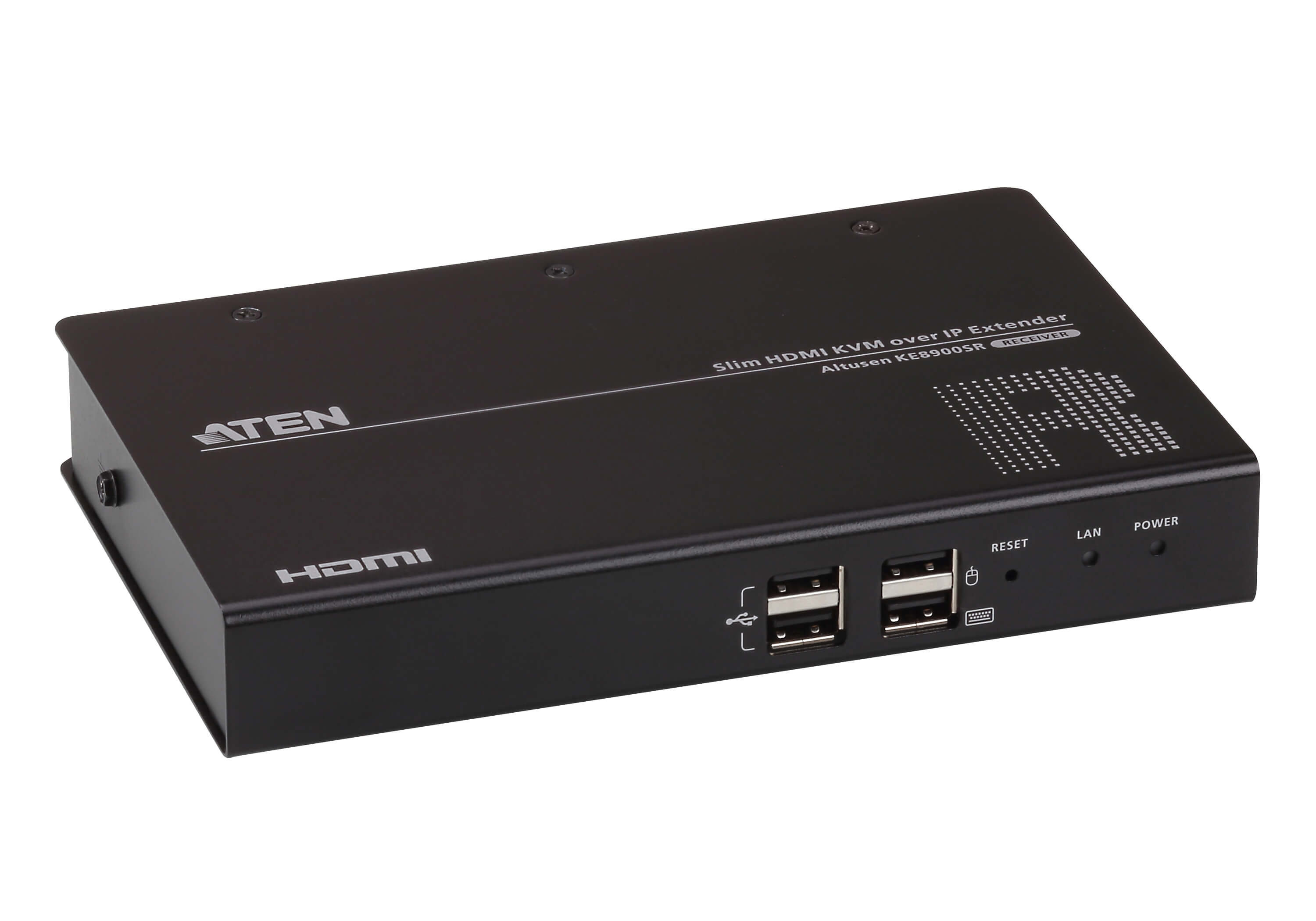 Удлинитель-передатчик ATEN KVM USB HDMI+RS232, 100 м, при прямом подкл/неогранич, через switch, 1xUTP Cat5e, HDMI+4xUSB A-тип+DB9, 5xF+M, спец,шнур, Б,П,220> 5V, KE8900SR-AX-G KE8900SR-AX-G