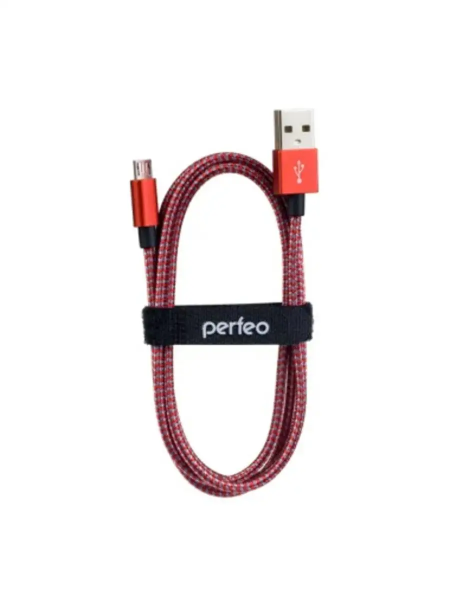 Кабель USB Perfeo 2.0 A вилка - Micro USB вилка, красно-белый, длина 3 м. U4804 U4804