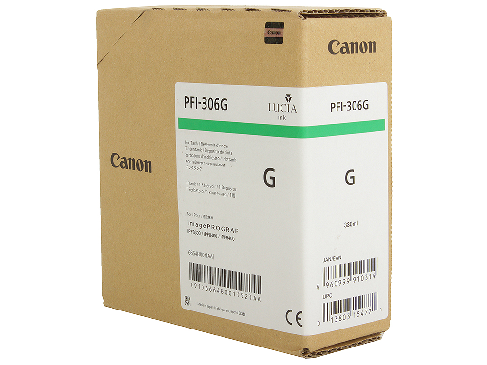 Картридж PFI-306G green (зеленый) для imagePROGRAF 8400/9400S/9400/8300S PFI-306G #1