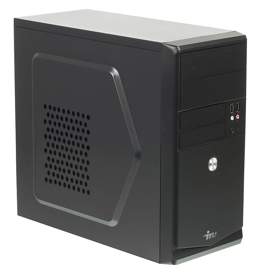Персональный компьютер iRU Office 223 MT Ryzen 3 PRO 3200GE (3.3) 8Gb SSD240Gb Vega 8 Free DOS GbitEth 400W черный 1419168 1419168