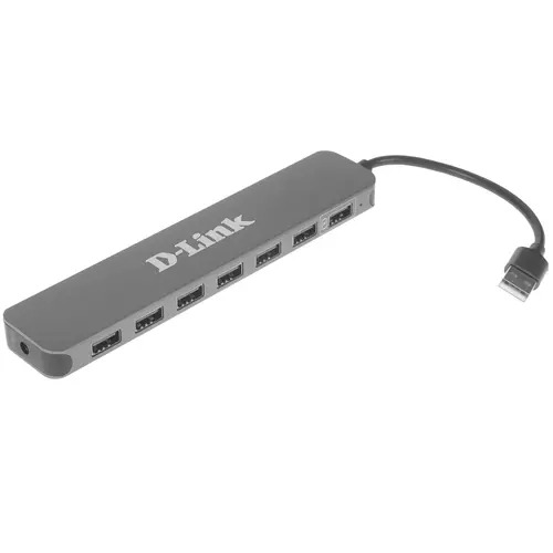 Разветвитель D-Link Хаб (разветвитель) D-LINK DUB-H7, черный [dub-h7/e1a]  DUB-H7/E1A DUB-H7/E1A