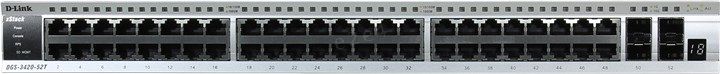Коммутатор D-Link L3 Managed Switch with 48 10/100/1000Base-T ports and 4 10GBase-X SFP+ ports DGS-3420-52T/B1A DGS-3420-52T/B1A