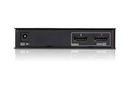 Разветвитель ATEN Video Splitter, DisplayPort, 1> 2 монитора/port/порта,  15 метр,, F, без шнуров, Б,П,220> 5,3V, (до 4096x2160/3840x2160 60Hz;HDCP 1,3;DisplayPort 1,2a;HDTV 480p/720p/1080i/1080p;подд,режимов MST/Extend и SST/Split;HBR2;5 лет гар;ЗАК VS192-AT-G