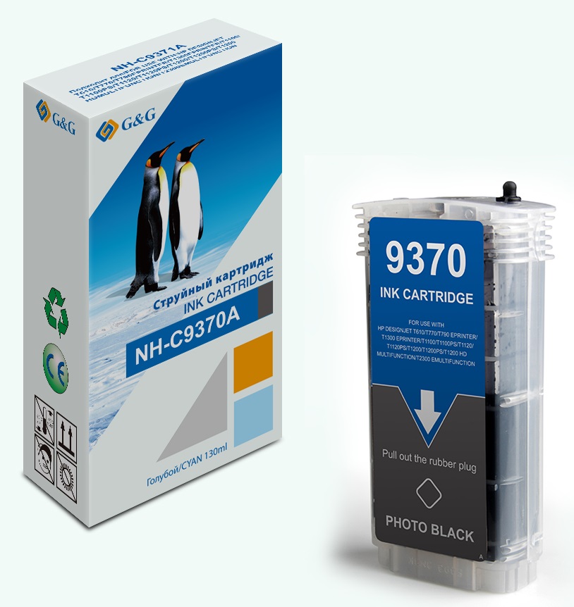 Картридж G&G струйный черный № 72, для НР 130мл NH-C9370A NH-C9370A