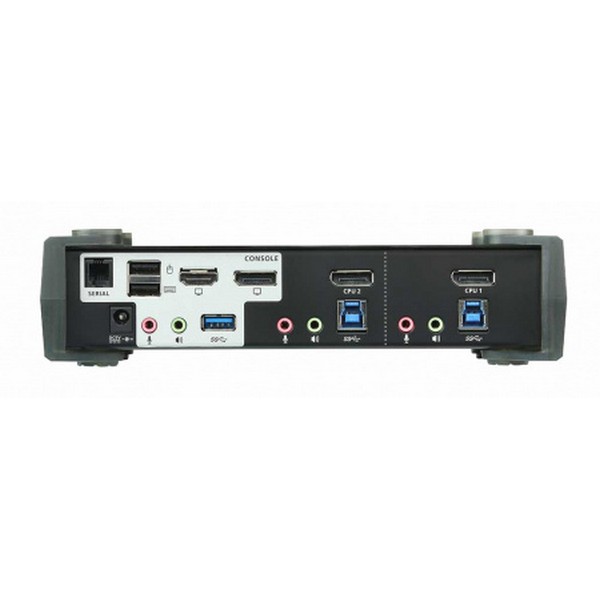 KVM-переключатель ATEN DP+KBD+MOUSE, 1> 2 блока/порта/port USB, c KVM-шнурами DP 2x1,5м,+USB 2х1,8 м,, (3840x2160 60Hz UHD/4096x2160 60Hz DCI;консоль упр, - USB;+ 2 порт, HUB USB 3,0;DisplayPort ver 1,2;подд, MST) CS1922M-AT-G CS1922M-AT-G