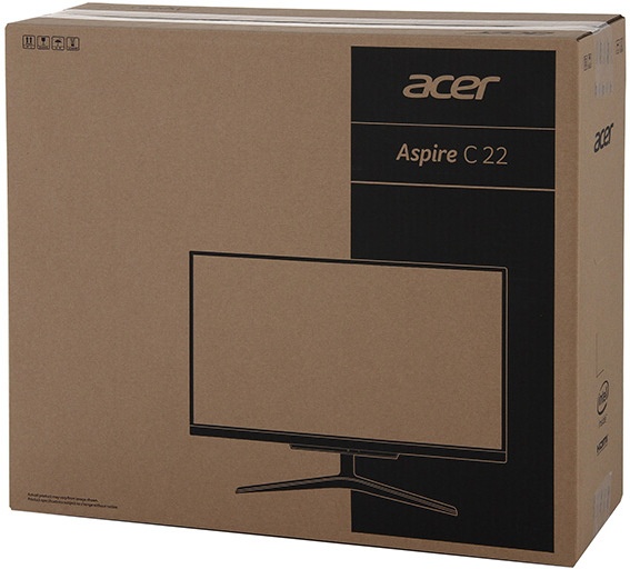 Моноблок Acer Aspire C22-820 21.5" Full HD Cel J4005 (2)/4Gb/500Gb 5.4k/UHDG 600/Windows 10 Home/GbitEth/WiFi/BT/65W/клавиатура/мышь/Cam/серебристый/черный 1920x1080 DQ.BCKER.003 DQ.BCKER.003