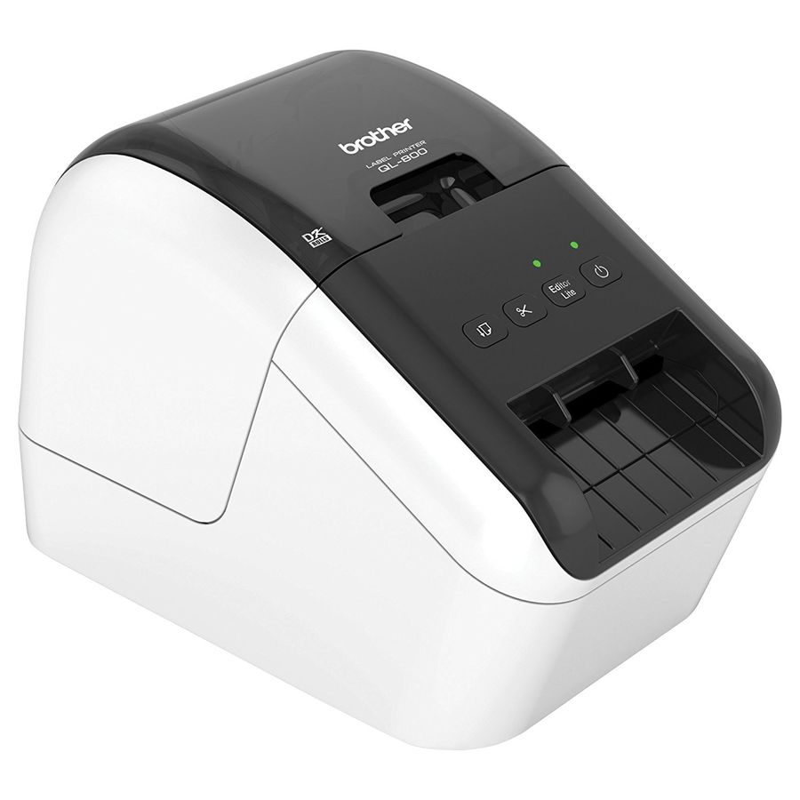 Принтер Brother QL-800  авторезак, ширина лент до 62мм, 148мм/сек, 300т/д, ленты DK, USB QL800R1 QL800R1