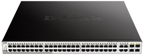 Коммутатор D-Link L2 Smart Switch with 48 10/100/1000Base-T ports and 4 1000Base-T/SFP combo-ports (48 PoE ports 802.3af/802.3at (30 W), PoE Budget 370 W) DGS-1210-52MP/F2A DGS-1210-52MP/F2A