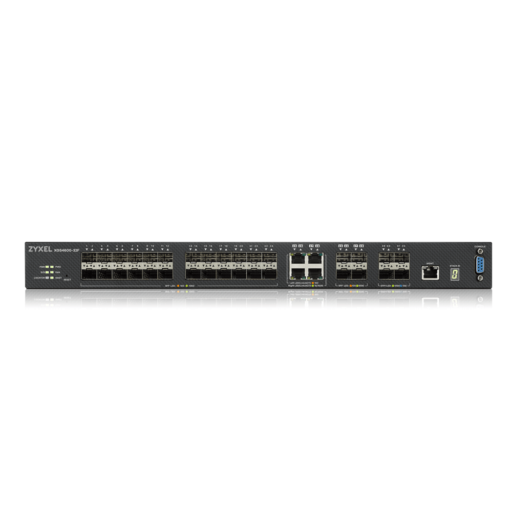 Коммутатор ZYXEL XGS4600-32F, L3, 24xSFP, 4xCombo (SFP/RJ-45), 4xSFP+, стекируемый (до 4), 2 источника питания AC XGS4600-32F-ZZ0102F XGS4600-32F-ZZ0102F #3