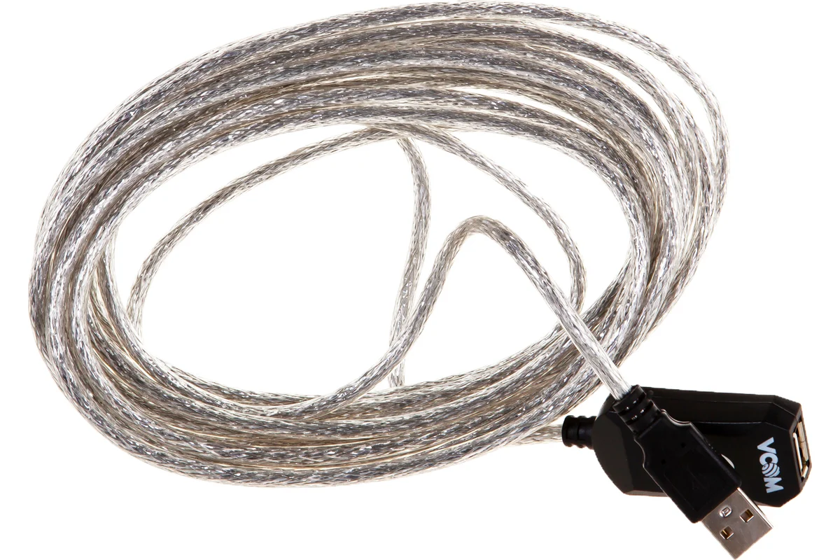 Кабель-адаптер VCOM USB2.0-repeater, удлинительный активный <Am-->Af> 5м (VUS7049-5M) VUS7049-5M