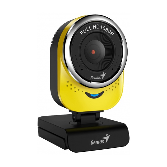 Веб-камера Genius QCam 6000 Yellow желтая, 2Mp, FHD 1080p@30fps, угол обзора 90°, поворотная 360°, универсальный держатель, USB2.0, кабель 1.5м 32200002403 32200002403