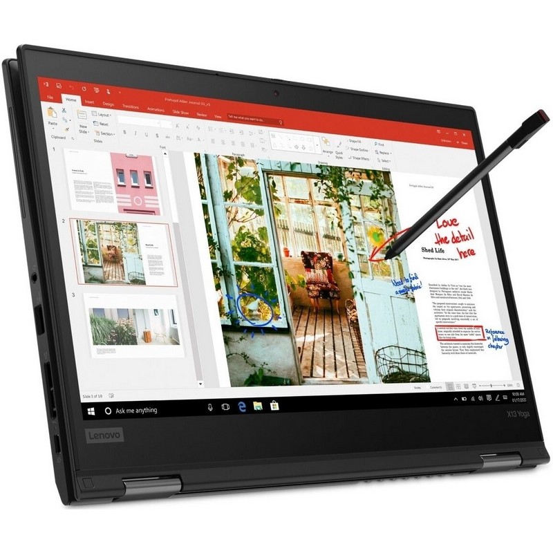 Ноутбук Lenovo X13 Yoga G1 T 13.3 FHD_AR_400N_MT_LP /CORE_I7-10510U_1.8G_4C_MB /16GB(8X16GX16)_DDR4_3200 /1TB_SSD_M.2_2280_NVME_TLC_OPAL / /INTEGRATED_GRAPHICS /NO_WIRELESS_WAN /FINGERPRINT_READER /IR&HD_CAMERA_W/MIC / /SMART_CARD_READER /3CELL_50WH_ 20SX001ERT