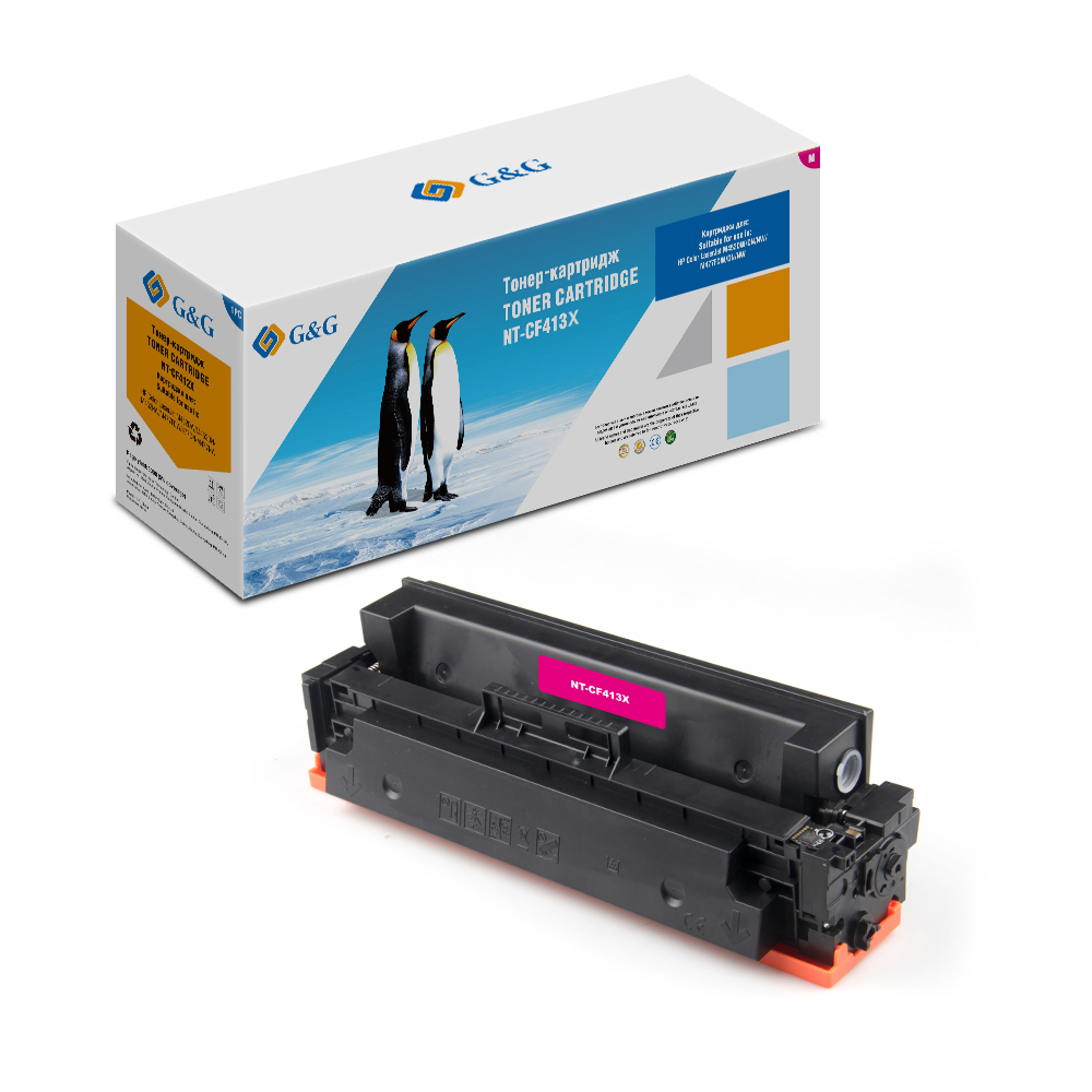 Тонер-картридж G&G пурпурный для НР LaserJet ColorM452 dn/dw/nw M477 fdn/fdw/fnw (5000стр) NT-CF413X NT-CF413X