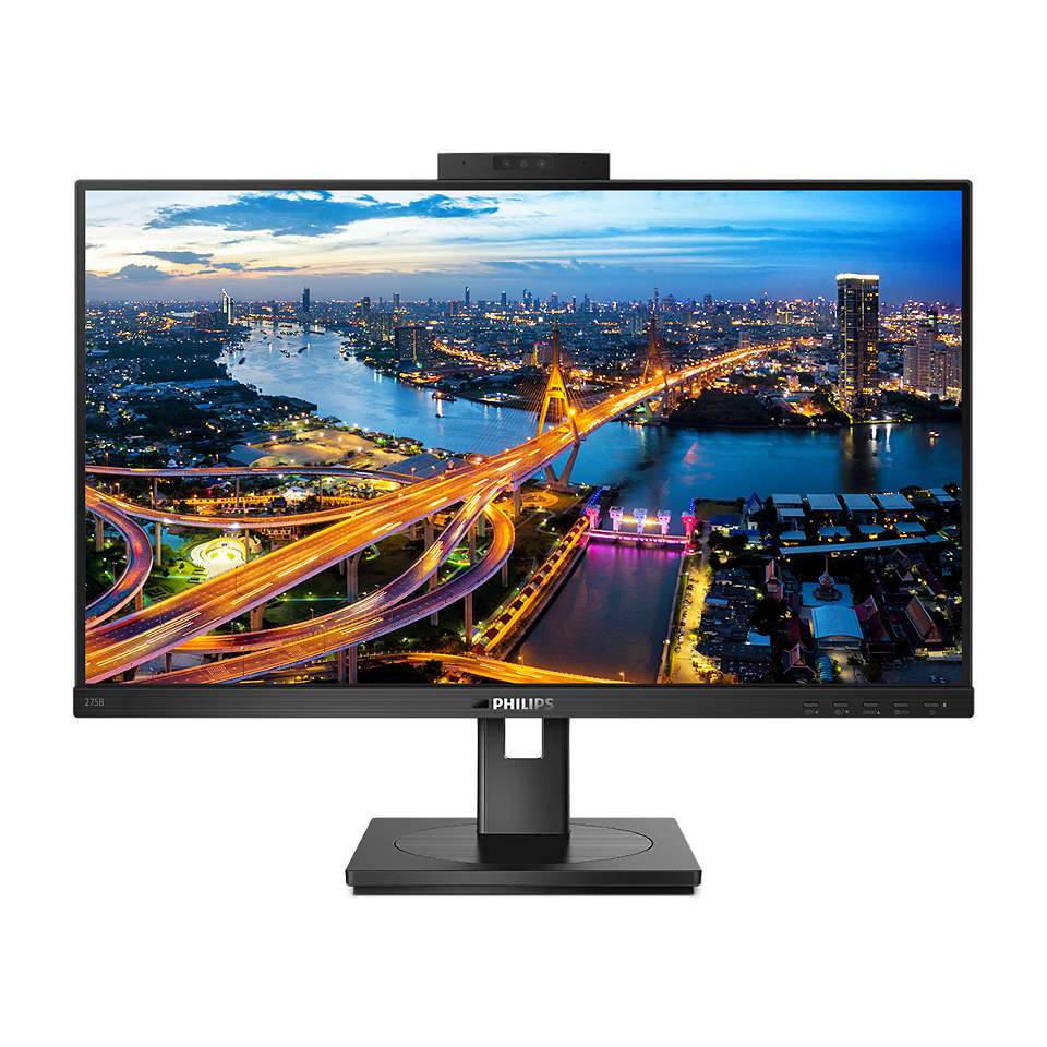 Монитор Philips 27" 2560x1440 75 Гц IPS W-LED 16:9 4ms HDMI DVI DP 3*USB3.2 50M:1 178/178 300cd webcamera Windows Hello HAS Pivot Tilt Swivel Speakers Black 275B1H/00 275B1H/00 #8