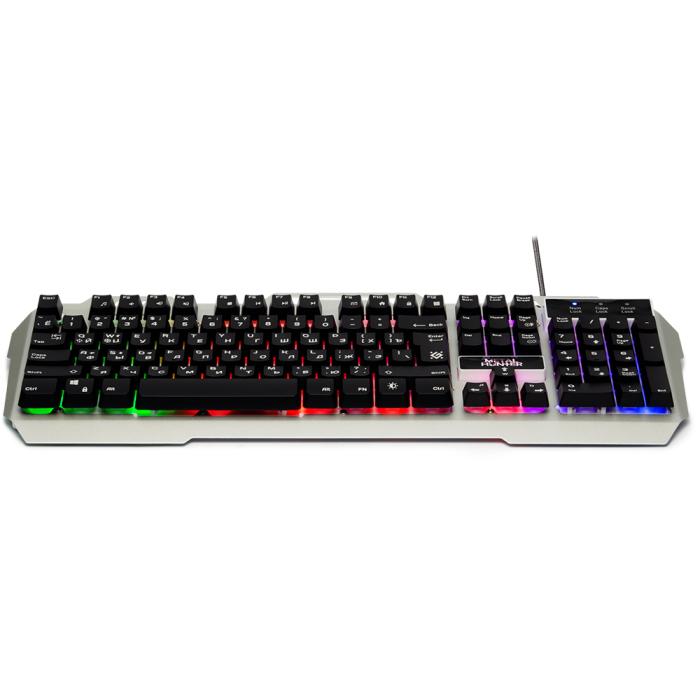 Клавиатура Defender проводная игровая  Metal Hunter GK-140L RU,RGB подсветка,19 Anti-Ghost 45140 45140
