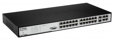 Коммутатор D-Link L2 управляемый 24х10/100, 2хSFP, 2xGigaUTP DES-3028/БУ DES-3028/БУ