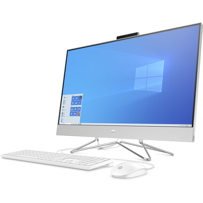 Моноблок HP 27-dp0026ur NT 27" FHD(1920x1080) Core i3-1005G1, 8GB DDR4 3200 (1x8GB), SSD 256Gb, nVidia Gef MX330 2GB, noDVD, kbd&mouse wired, HD Webcam, Natural Silver, Win10, 1Y Wty 14Q59EA 14Q59EA