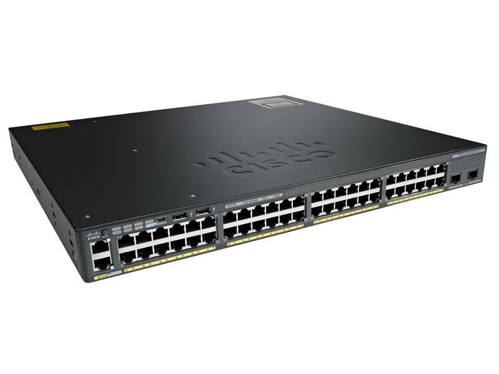Коммутатор Cisco 48 GigE PoE 370W, 2 x 10G SFP+ LAN Base WS-C2960X-48LPD-L WS-C2960X-48LPD-L
