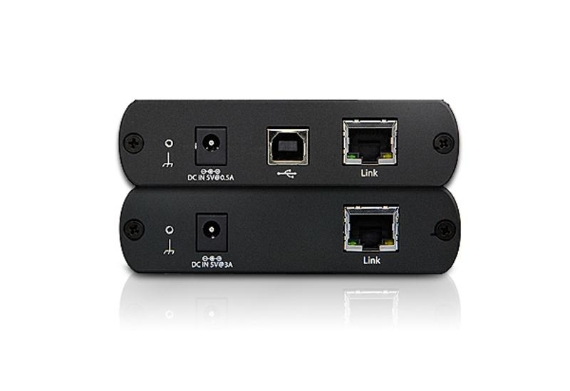 Удлинитель ATEN USB, 100 м., 1xUTP Cat5e, USB B-Тип+4xUSB A-тип, Female, с USB-шнуром 1.8м., Б.П.220> 5V UEH4002-AT-G UEH4002-AT-G