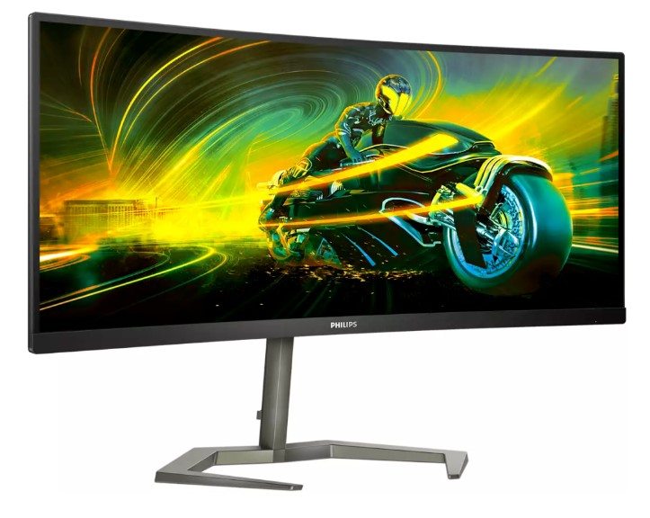 Монитор Philips 34'' [21:9] 3440x1440(UWQHD) VA, Curved, nonGLARE, Нет, 165 Гц, 300cd/m2, H178°/V178°, 3000:1, 16,7 миллионов цветов, 4ms, 2xHDMI, 2xDP, USB-Hub, Height adj, Swivel, Speakers, 2Y, Black 34M1C5500VA (00/01) 34M1C5500VA (00/01)