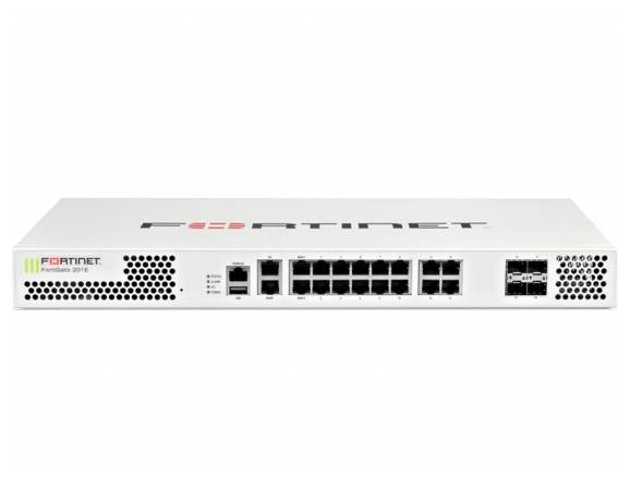 Межсетевой экран Fortinet FortiGate-201E 18 x GE RJ45 (including 2 x WAN ports, 1 x MGMT port, 1 X HA port, 14 x switch ports), 4 x GE SFP slots, SPU NP6Lite and CP9 hardware accelerated, 480GB onboard SSD storage. FG-201E FG-201E