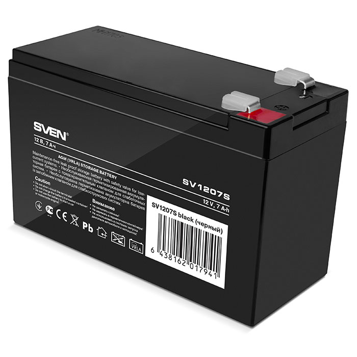 Батарея Sven SV 1207S (12V7Ah), F1, AGM VRLA  для слаботочных систем. SV-017941 SV-017941