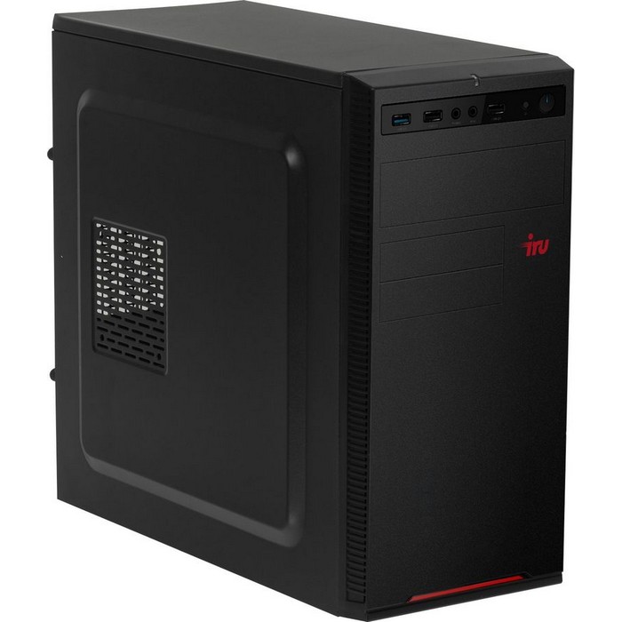 Персональный компьютер iRU Home 615 MT i5 10400F (2.9) 8Gb SSD240Gb GT1030 2Gb Free DOS GbitEth 400W черный 1508353 1508353