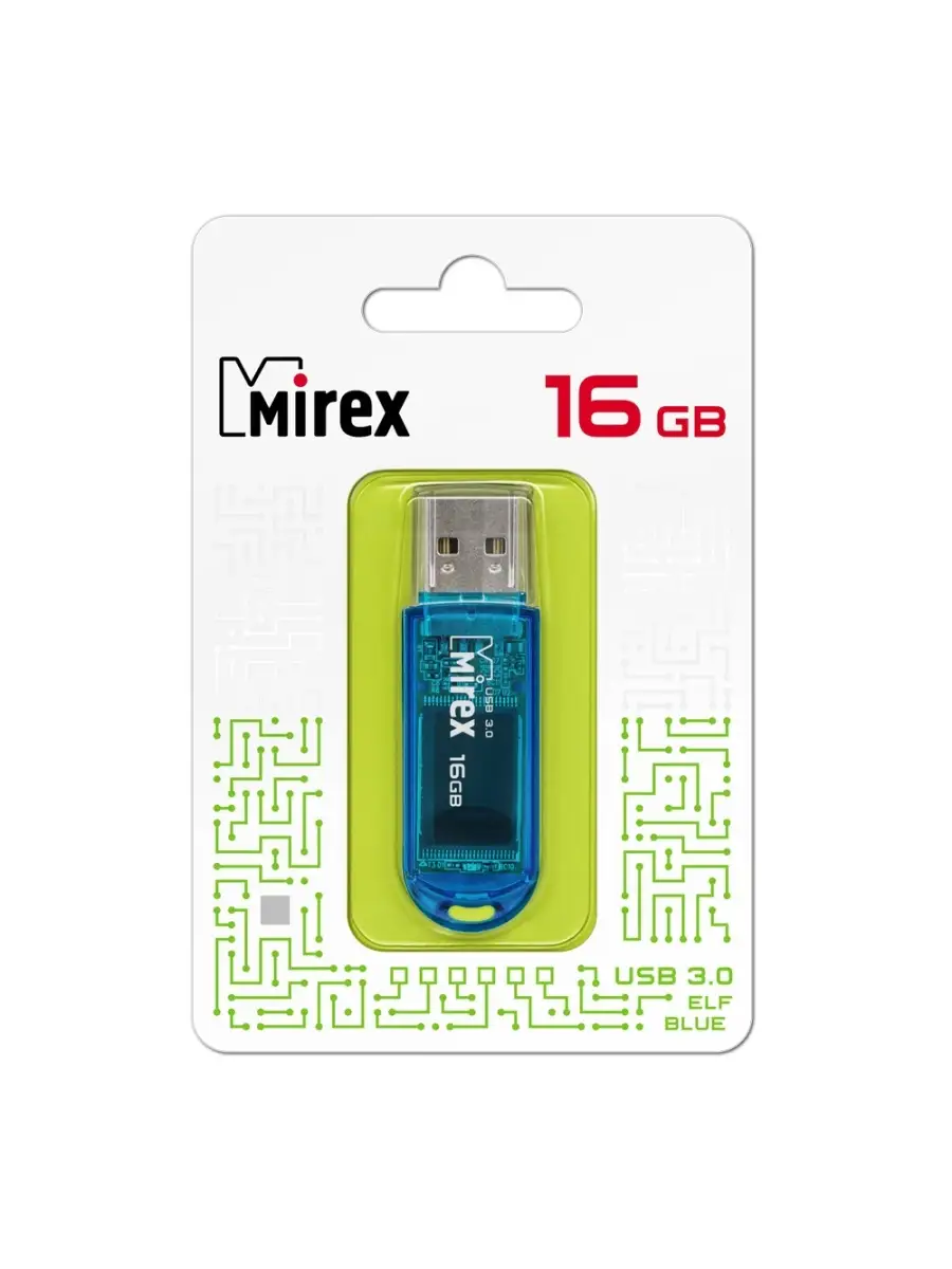 Флеш накопитель Mirex 13600-FM3BEF16 16GB,Elf,USB 3.0,синий 13600-FM3BEF16 13600-FM3BEF16