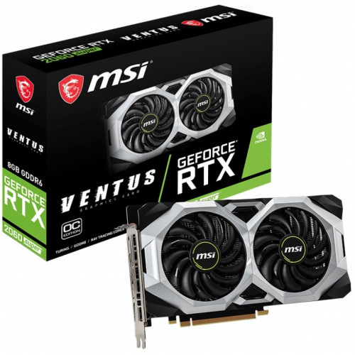 Видеокарта MSI RTX 2060 SUPER VENTUS 8192Mb 256 GDDR6/14000 HDMIx1 DPx3 HDCP Bulk  RTX 2060 SUPER VENTUS OC RU BULK RTX 2060 SUPER VENTUS OC RU BULK