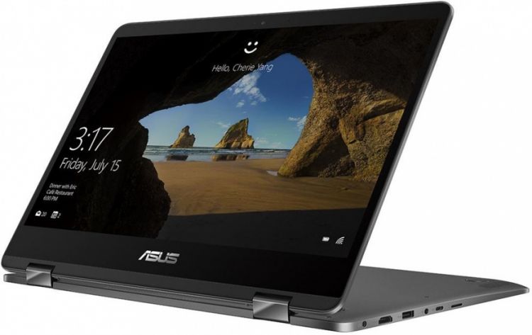 Нотубук ASUS 14" Flip Touch UX461UA-E1012T (1920x1080 (матовый))/Intel Core i5 8250U(1.6Ghz)/8192Mb/256SSDGb/noDVD/Int:Intel HD Graphics 620/Cam/BT/WiFi/48WHr/war 2y/1.4kg/Grey/W10 (90NB0GG1-M01970) 90NB0GG1-M01970