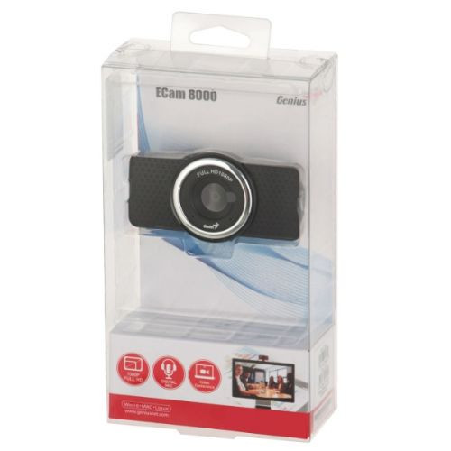 Веб-камера Genius Webcam ECam 8000, 2MP, Full HD, Black 32200001406 32200001406