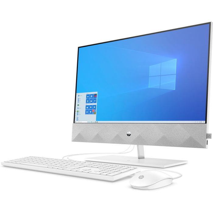 Моноблок HP Pavilion I 24-k0011ur NT 23,8" FHD(1920x1080) Core i3-10300T, 4GB DDR4 2666 (1x4GB), SSD 128Gb, Internal graphics, no DVD, kbd&mouse wired, 5MP Webcam, White, Win10, 1Y Wty 14Q32EA 14Q32EA