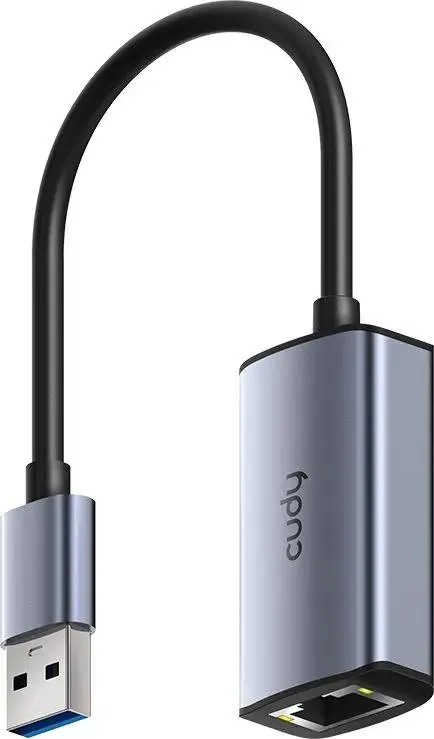 Адаптер Cudy Aluminum Portable USB-A to Gigabit Ethernet Adapter, Compatible with Laptop, MacBook, Surface, PC with Windows, XP, Mac/Linux and more UE10A  UE10A 
