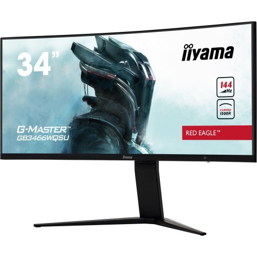 Монитор IIYAMA 34" G-MASTER 3840x2160@144Гц Изогнутый 1500R VA LED 21:9 1ms HDMI DP 2*USB3.0 80M:1 1000:1 178/178 300cd HAS Tilt 2*Speakers 3Вт Black GB3466WQSU-B1 GB3466WQSU-B1 #2